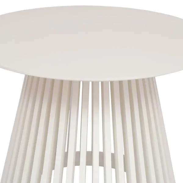 TABLE BASSE RONDE EN BOIS BLANC Ø70 CM NEREA