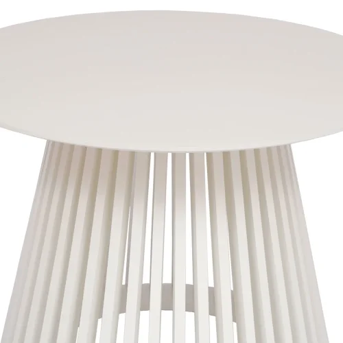 TABLE BASSE RONDE EN BOIS BLANC Ø70 CM NEREA