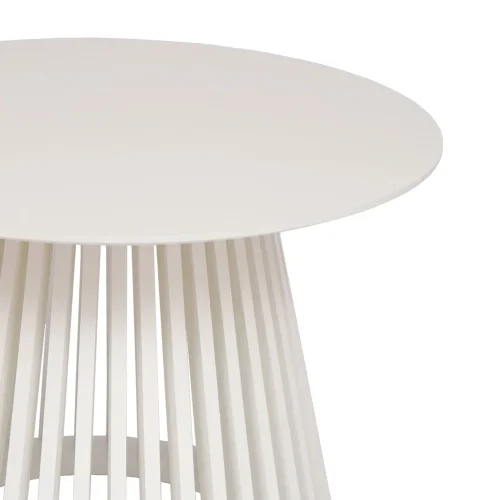 TABLE BASSE RONDE EN BOIS BLANC Ø70 CM NEREA