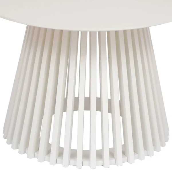 TABLE BASSE RONDE EN BOIS BLANC Ø70 CM NEREA