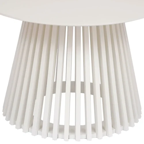 TABLE BASSE RONDE EN BOIS BLANC Ø70 CM NEREA