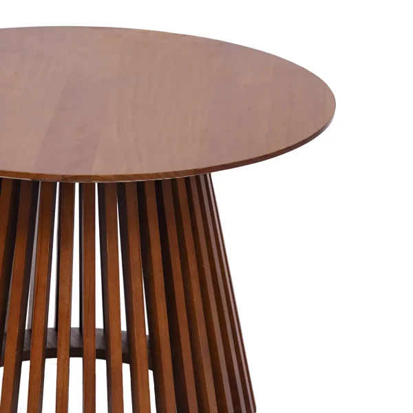 TABLE BASSE RONDE EN BOIS NOYER Ø70 CM NEREA