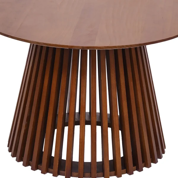 TABLE BASSE RONDE EN BOIS NOYER Ø70 CM NEREA