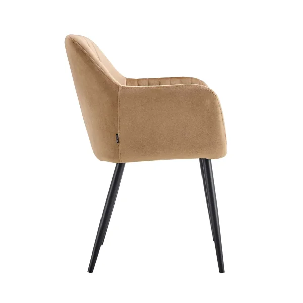 FAUTEUIL BORIS SABLE PIEDS NOIRS