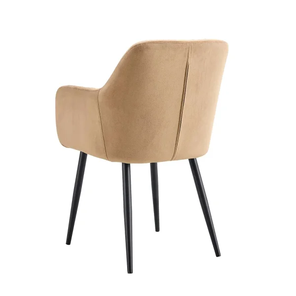 FAUTEUIL BORIS SABLE PIEDS NOIRS