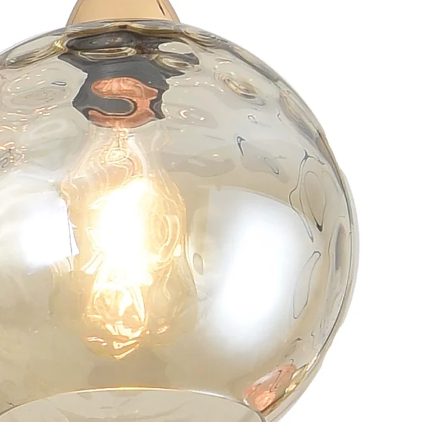 LUSTRE SUSPENDU 1 LUMIÈRE TULIPE AMBRE NERIUM