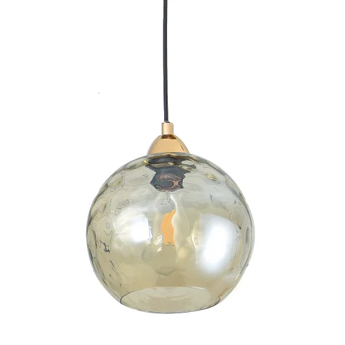 LUSTRE SUSPENDU 1 LUMIÈRE TULIPE AMBRE NERIUM
