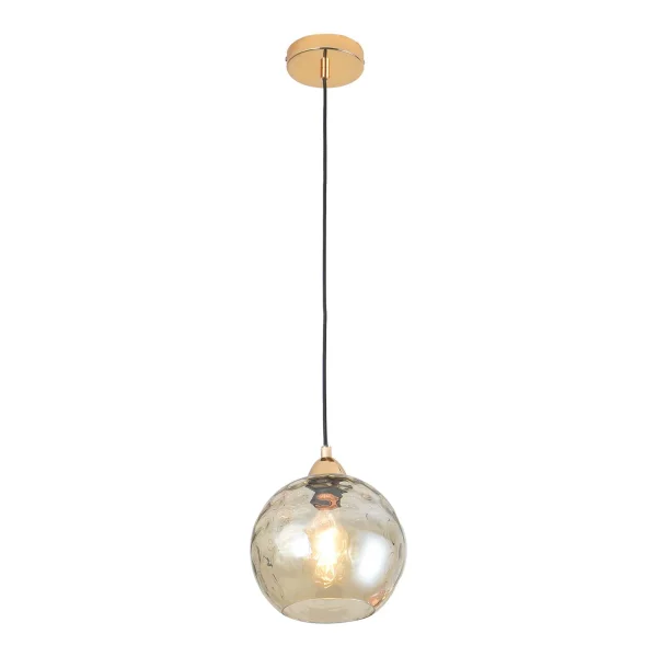LUSTRE SUSPENDU 1 LUMIÈRE TULIPE AMBRE NERIUM