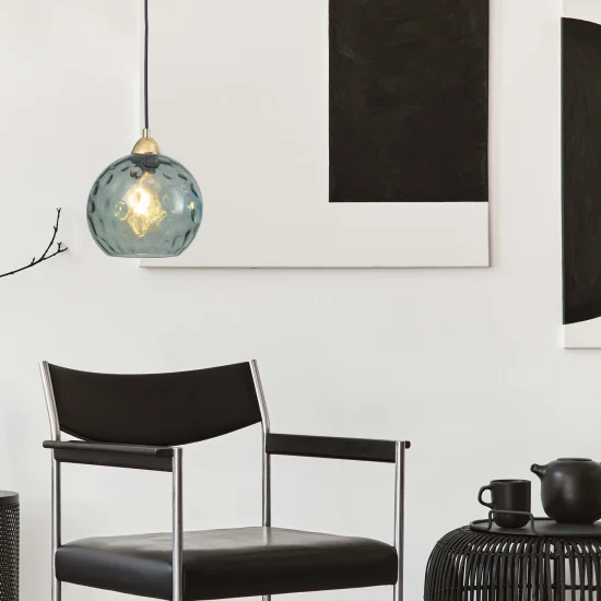 LUSTRE SUSPENDU 1 LUMIÈRE TULIPE FUMÉE NERIUM 2