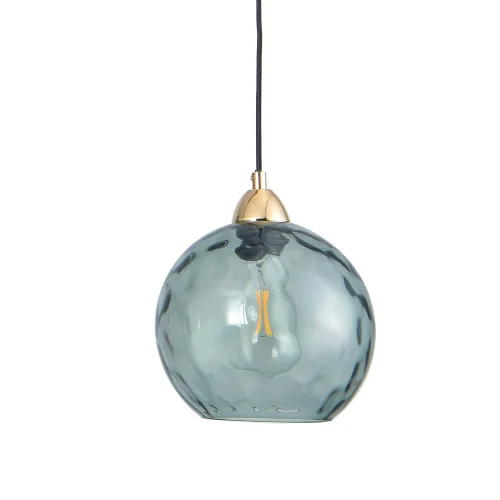 LUSTRE SUSPENDU 1 LUMIÈRE TULIPE FUMÉE NERIUM