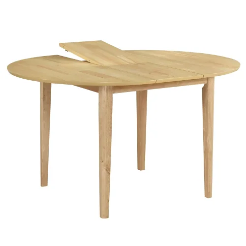 TABLE À MANGER RONDE EXTENSIBLE Ø106 CM BOIS LEKA TABLE À MANGER RONDE EXTENSIBLE Ø106 CM BOIS LEKA