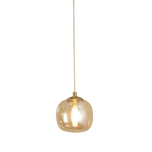 SUSPENSION 1 LUMIÈRE TULIPE AMBRE NICOLETTA SUSPENSION 1 LUMIÈRE TULIPE AMBRE NICOLETTA