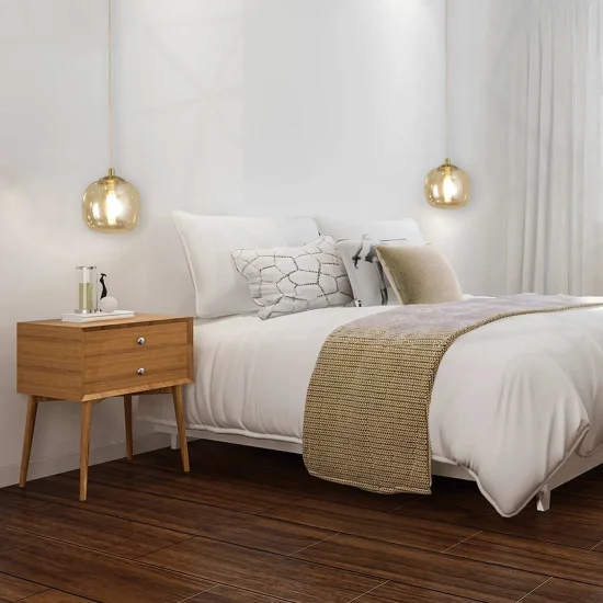 SUSPENSION 1 LUMIÈRE TULIPE AMBRE NICOLETTA 2