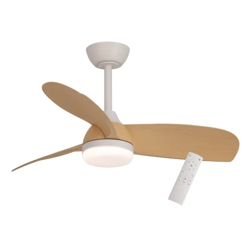 VENTILATEUR DE PLAFOND AVEC LUMIÈRE MOTEUR DC SIERRA COULEUR BOIS CLAIR Ø 91,4 CM