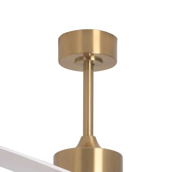 VENTILATEUR DE PLAFOND AVEC LUMIÈRE MOTEUR DC BELICE BLANC/OR Ø 135,2 CM