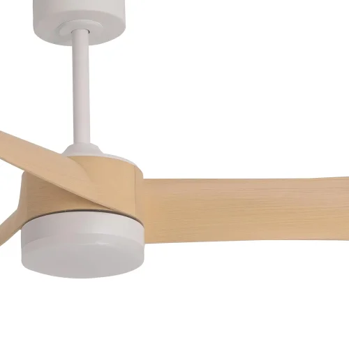 VENTILATEUR DE PLAFOND AVEC LUMIÈRE MOTEUR DC SALVATORE BLANC/BOIS Ø 142 CM