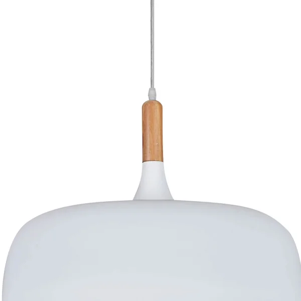 PENDENTIF ELLE EN ALUMINIUM BLANC