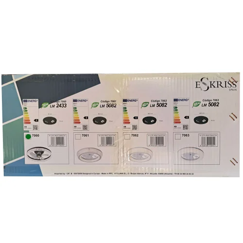 VENTILATEUR DE PLAFOND STYLE PLAFONNIER LED 30W 3000-6000K 5 PALES NOIR ROCHELLE