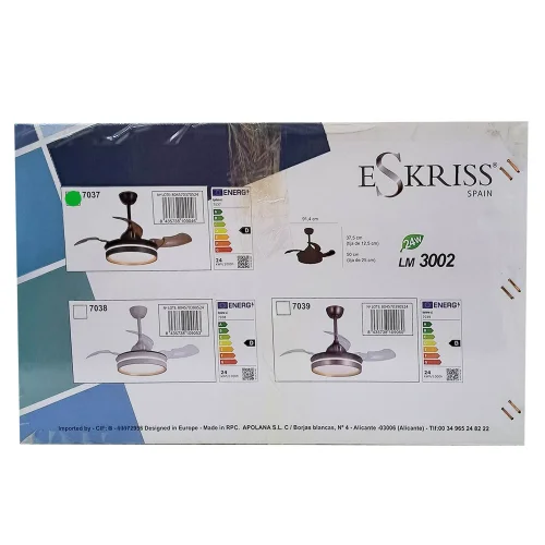 VENTILATEUR DE PLAFOND AVEC LUMIÈRE LED 24W RÉGLABLE MOTEUR DC NOIR CASCADE VENTILATEUR DE PLAFOND AVEC LUMIÈRE LED 24W RÉGLABLE MOTEUR DC NOIR CASCADE