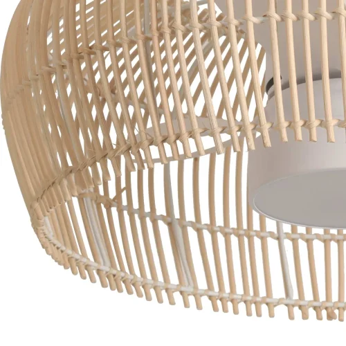 VENTILATEUR DE PLAFOND LED 18W 3000-6000K AVEC ABAT-JOUR EN ROTIN CLAIR MAUI VENTILATEUR DE PLAFOND LED 18W 3000-6000K AVEC ABAT-JOUR EN ROTIN CLAIR MAUI