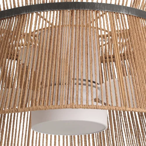 VENTILATEUR DE PLAFOND LED 18W 3000-6000K AVEC ABAT-JOUR EN CORDE MAKENA VENTILATEUR DE PLAFOND LED 18W 3000-6000K AVEC ABAT-JOUR EN CORDE MAKENA