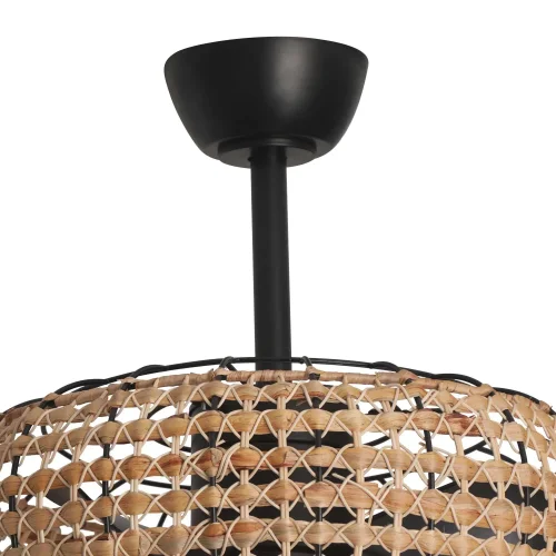 VENTILATEUR DE PLAFOND LED 18W 3000-6000K ABAT-JOUR EN ROTIN FONCÉ WAIKIKI VENTILATEUR DE PLAFOND LED 18W 3000-6000K ABAT-JOUR EN ROTIN FONCÉ WAIKIKI