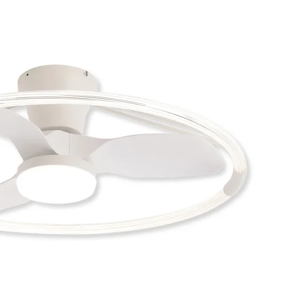 VENTILATEUR DE PLAFOND STYLE PLAFONNIER LED 40W 3000-6000K 3 PALES BLANC PIETRO VENTILATEUR DE PLAFOND STYLE PLAFONNIER LED 40W 3000-6000K 3 PALES BLANC PIETRO