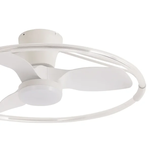 VENTILATEUR DE PLAFOND STYLE PLAFONNIER LED 40W 3000-6000K 3 PALES BLANC PIETRO VENTILATEUR DE PLAFOND STYLE PLAFONNIER LED 40W 3000-6000K 3 PALES BLANC PIETRO