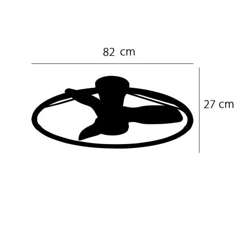 VENTILATEUR DE PLAFOND STYLE PLAFONNIER LED 40W 3000-6000K 3 PALES BLANC PIETRO VENTILATEUR DE PLAFOND STYLE PLAFONNIER LED 40W 3000-6000K 3 PALES BLANC PIETRO