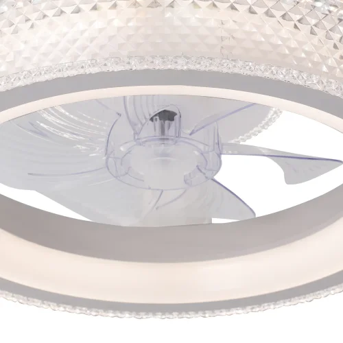 VENTILATEUR DE PLAFOND STYLE PLAFONNIER LED 48W 3000-6000K 5 PALES BLANC GLIMMER VENTILATEUR DE PLAFOND STYLE PLAFONNIER LED 48W 3000-6000K 5 PALES BLANC GLIMMER