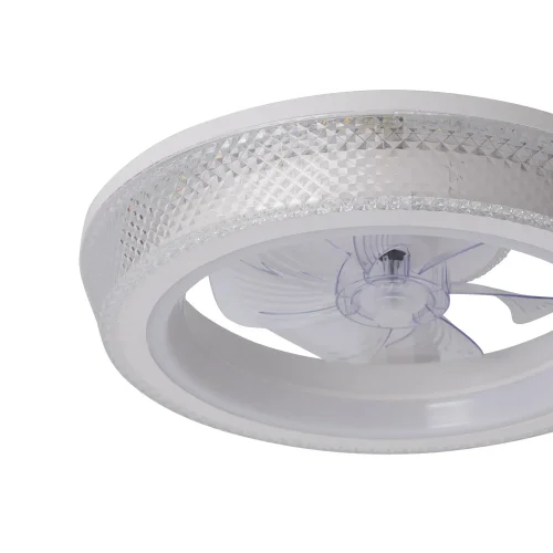 VENTILATEUR DE PLAFOND STYLE PLAFONNIER LED 48W 3000-6000K 5 PALES BLANC GLIMMER VENTILATEUR DE PLAFOND STYLE PLAFONNIER LED 48W 3000-6000K 5 PALES BLANC GLIMMER