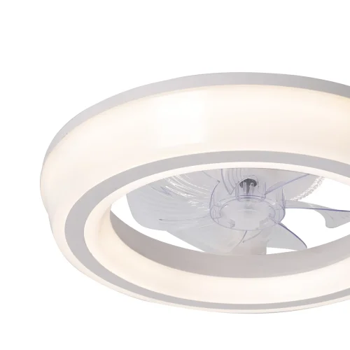 VENTILATEUR DE PLAFOND STYLE PLAFONNIER LED 48W 3000-6000K 5 PALES BLANC CLARISSE VENTILATEUR DE PLAFOND STYLE PLAFONNIER LED 48W 3000-6000K 5 PALES BLANC CLARISSE