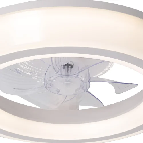 VENTILATEUR DE PLAFOND STYLE PLAFONNIER LED 48W 3000-6000K 5 PALES BLANC CLARISSE VENTILATEUR DE PLAFOND STYLE PLAFONNIER LED 48W 3000-6000K 5 PALES BLANC CLARISSE