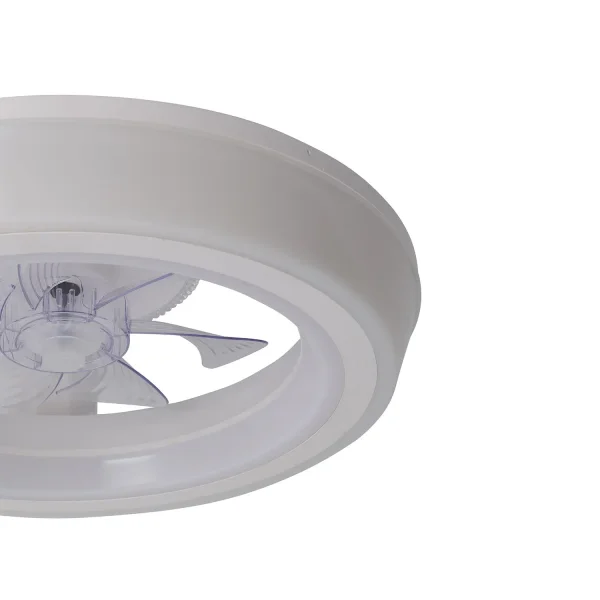 VENTILATEUR DE PLAFOND STYLE PLAFONNIER LED 48W 3000-6000K 5 PALES BLANC CLARISSE VENTILATEUR DE PLAFOND STYLE PLAFONNIER LED 48W 3000-6000K 5 PALES BLANC CLARISSE