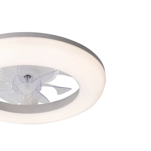 VENTILATEUR DE PLAFOND STYLE PLAFONNIER LED 48W 3000-6000K 5 PALES BLANC ELYSIAN VENTILATEUR DE PLAFOND STYLE PLAFONNIER LED 48W 3000-6000K 5 PALES BLANC ELYSIAN