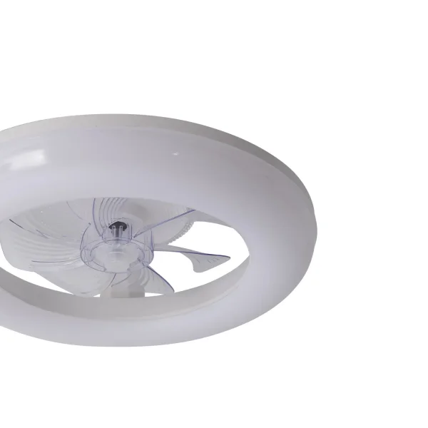 VENTILATEUR DE PLAFOND STYLE PLAFONNIER LED 48W 3000-6000K 5 PALES BLANC ELYSIAN VENTILATEUR DE PLAFOND STYLE PLAFONNIER LED 48W 3000-6000K 5 PALES BLANC ELYSIAN