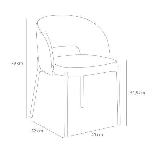 CHAISE TAPISSÉE ROSE CLOTILDE CHAISE TAPISSÉE ROSE CLOTILDE