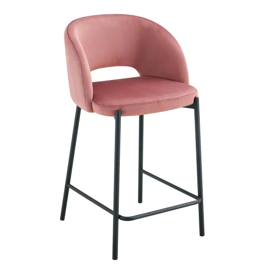 TABOURET TAPISSÉE ROSE CLOTILDE