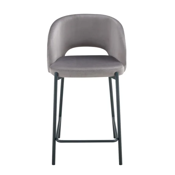 TABOURET TAPISSÉ GRIS CLOTILDE TABOURET TAPISSÉ GRIS CLOTILDE