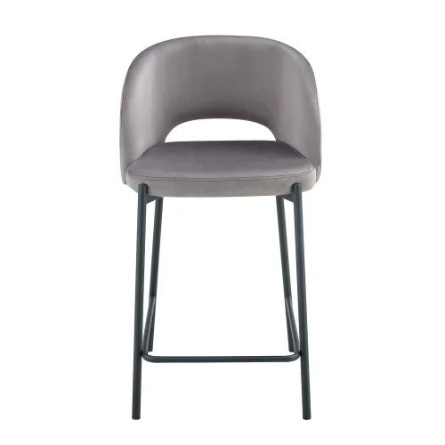 TABOURET TAPISSÉ GRIS CLOTILDE TABOURET TAPISSÉ GRIS CLOTILDE