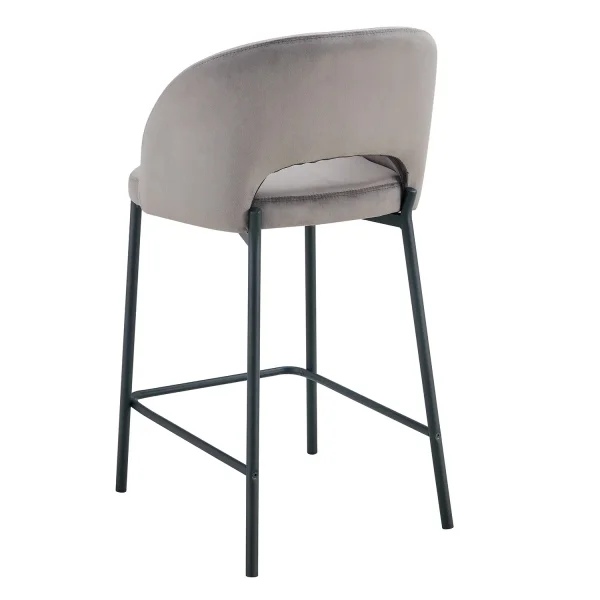 TABOURET TAPISSÉ GRIS CLOTILDE TABOURET TAPISSÉ GRIS CLOTILDE