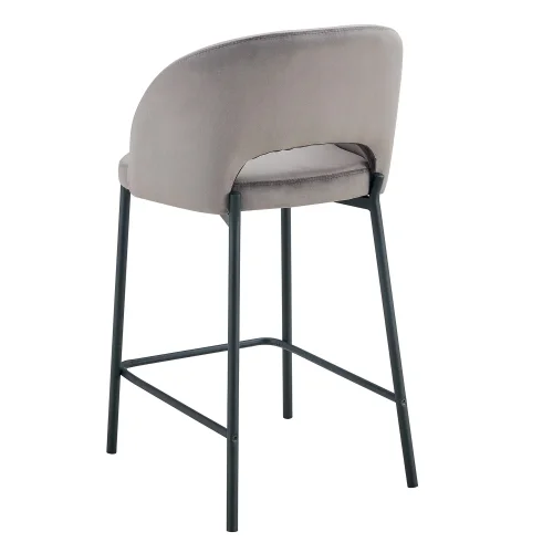 TABOURET TAPISSÉ GRIS CLOTILDE TABOURET TAPISSÉ GRIS CLOTILDE