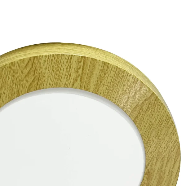 DOWNLIGHT LED SUPERFICIE CIRCULAIRE 6W 3000K-6000K Ø 12 CM COULEUR BOIS DOWNLIGHT LED SUPERFICIE CIRCULAIRE 6W 3000K-6000K Ø 12 CM COULEUR BOIS