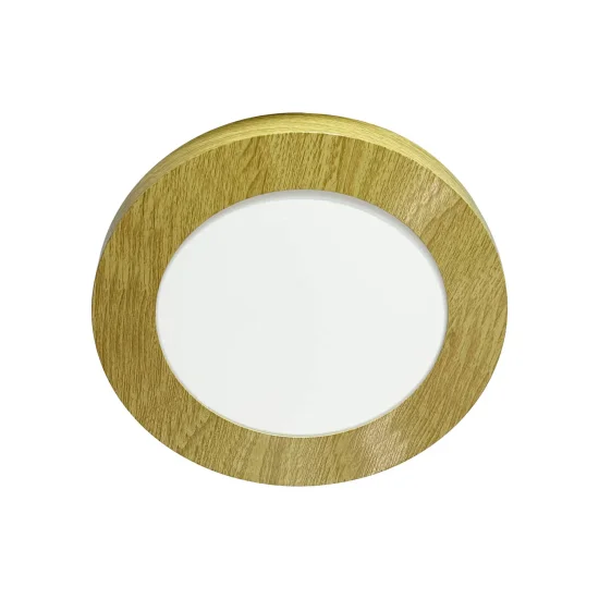 DOWNLIGHT LED SUPERFICIE CIRCULAIRE 6W 3000K-6000K Ø 12 CM COULEUR BOIS