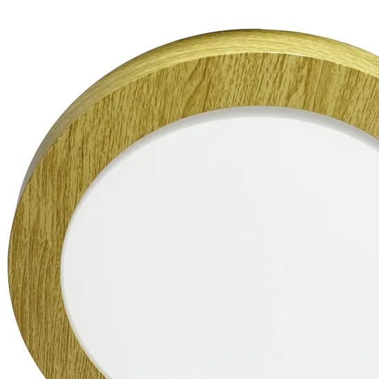 DOWNLIGHT LED DE SUPERFÍCIE CIRCULAIRE 18W 3000K-6000K Ø 22 CM COULEUR BOIS 2