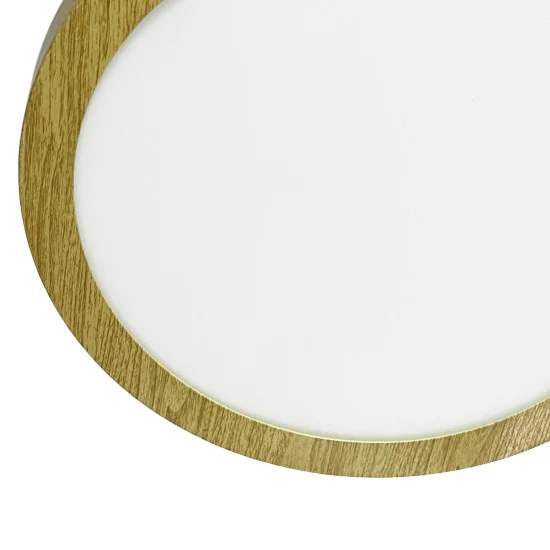 DOWNLIGHT LED DE SURFACE CIRCULAIRE 24W 3000K-6000K Ø 29,5 CM COULEUR BOIS 2