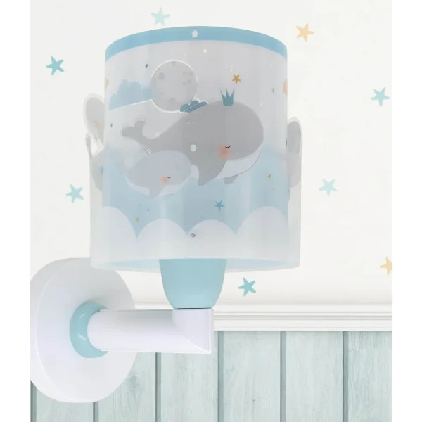 APPLIQUE MURAL ENFANT WHALE DREAMS BLEU