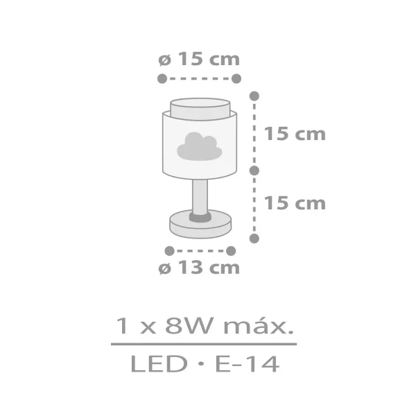 LAMPE DE TABLE ENFANT NUAGE GRIS