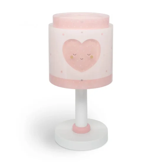 LAMPE DE TABLE ENFANT COEUR ROSE