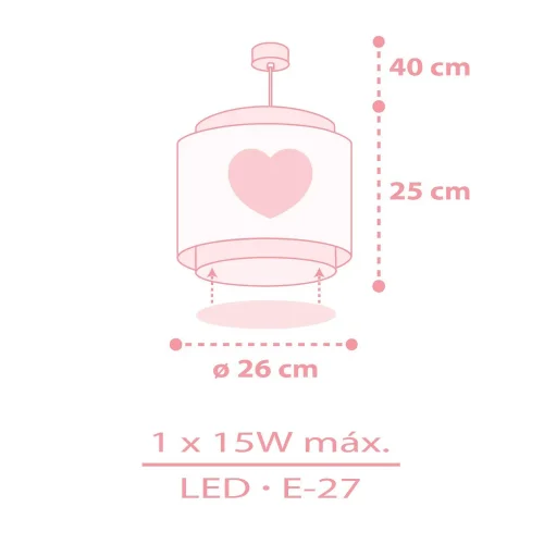 SUSPENSION DE PLAFOND ENFANT CŒUR ROSE SUSPENSION DE PLAFOND ENFANT CŒUR ROSE